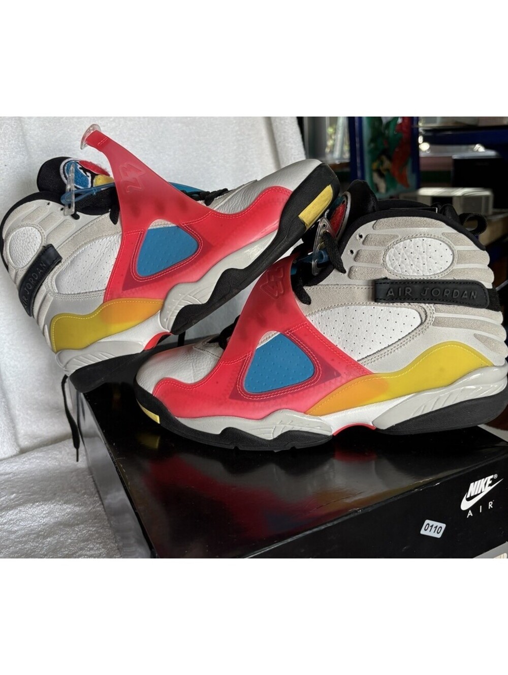 VNDS Air Jordan 8 Retro SE Multi-Color White Mens Size 11  BQ7666-100